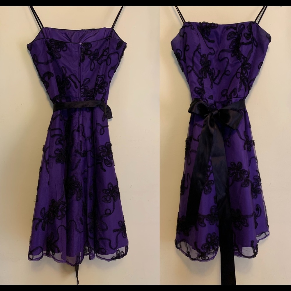 ✨💜 Purple and Black Cocktail Dress 💜✨ - Picture 6 of 6